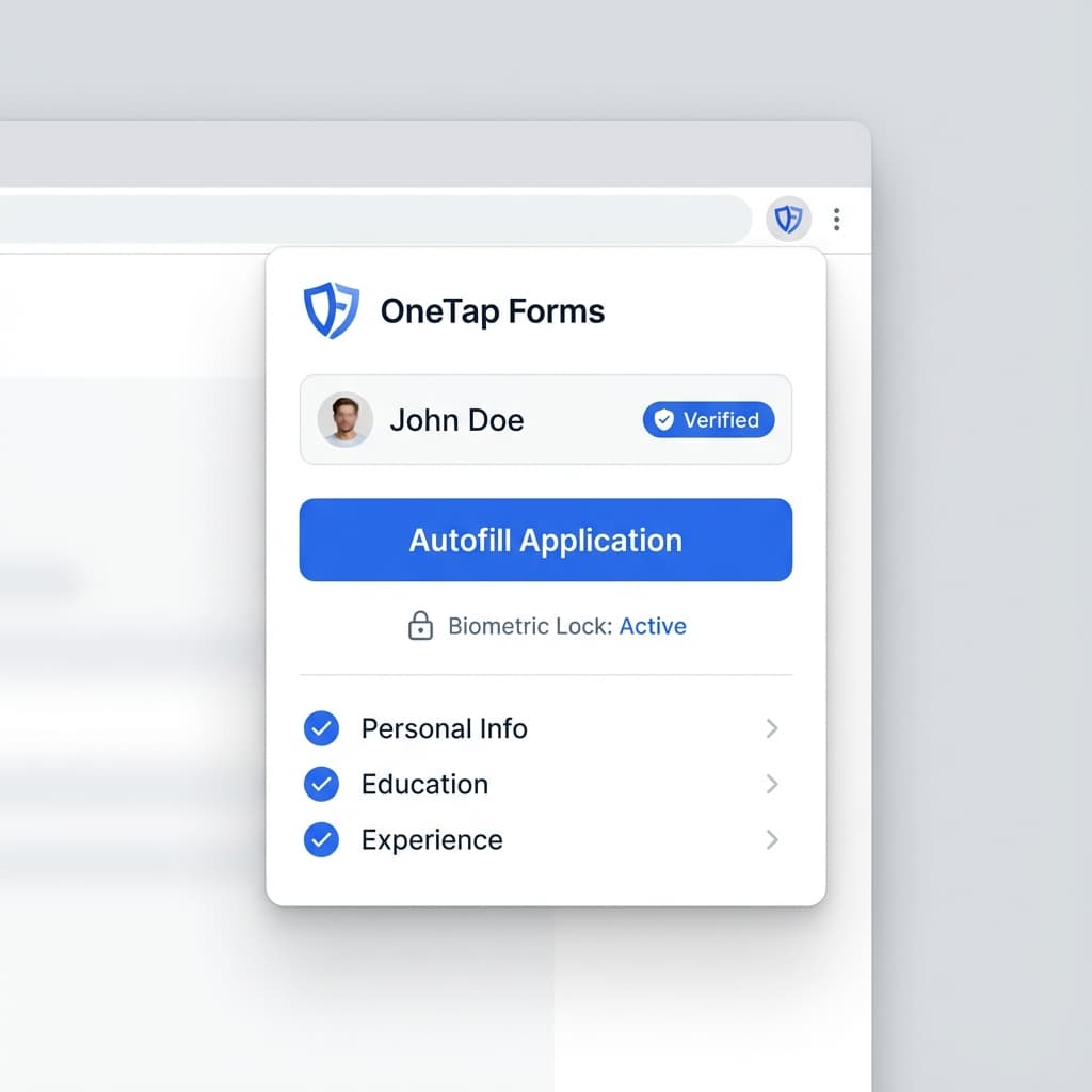 OneTapForms Chrome Extension Preview